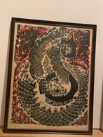 Kunstwerk met abstracte figuren, Antiek en Kunst, Kunst | Etsen en Gravures, Ophalen