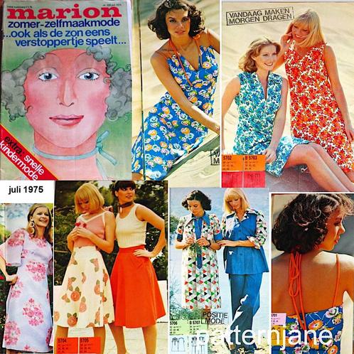 Marions Jaren 70 ( DE NUMMERS 7/1970 + 10/1975 EN 11/1977), Hobby en Vrije tijd, Kledingpatronen, Zo goed als nieuw, Overige typen
