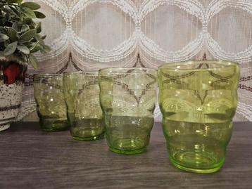 IKEA Skoja Glazen - groen glas set 4 stuks  beschikbaar voor biedingen