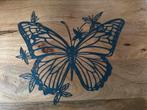 Metalen vlinder voor aan de muur, Huis en Inrichting, Woonaccessoires | Wanddecoraties, ., Nieuw, Ophalen of Verzenden, .