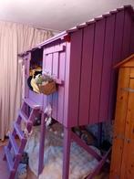 Leuke  Boomhutbed, vrolijke kleur, Ophalen, 85 tot 100 cm, Gebruikt, Hoogslaper of Stapelbed