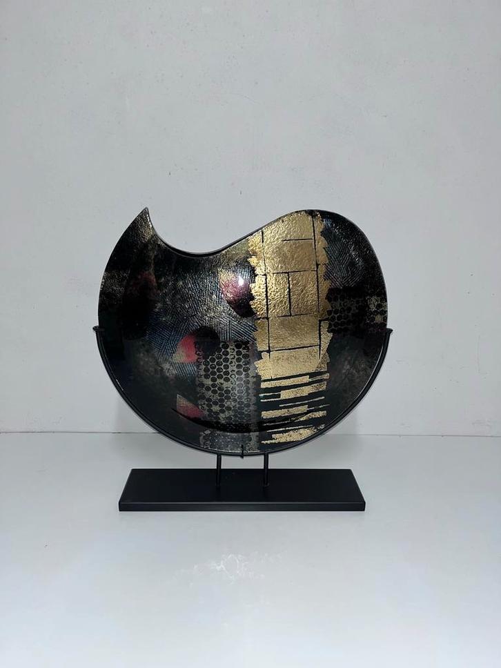 SIERVAAS AREZZO NERO ORO, Antiek en Kunst, Kunst | Designobjecten, Ophalen of Verzenden