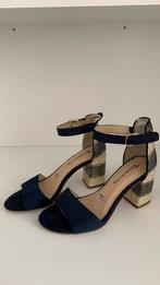 Tamaris maat 37 blauw/beige/goud, Ophalen of Verzenden, Zo goed als nieuw, Blauw