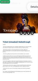 3x Unmasked (Halloween Toverland) 31/10 om 19.30u, Tickets en Kaartjes, Drie personen of meer