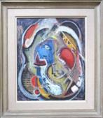== Henk Gorter 1908-1974 == abstracte compositie ==, Antiek en Kunst, Kunst | Schilderijen | Abstract, Ophalen of Verzenden