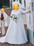 Bruidsjurk maat 54/56 met hoed, Kleding | Dames, Trouwkleding en Trouwaccessoires, Ophalen, Gedragen, Wit, Trouwjurk