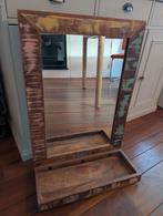 Spiegel met plankje van massief recycled hout, Ophalen, Minder dan 50 cm, Nieuw, Minder dan 100 cm