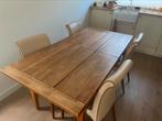 Houten eettafel (kersenhout) uitschuifbaar, Huis en Inrichting, Tafels | Eettafels, Ophalen, Gebruikt, 200 cm of meer, 50 tot 100 cm
