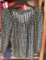Surkana blouse blauw geel wit S/M, Kleding | Dames, Ophalen of Verzenden, Zo goed als nieuw, Blauw