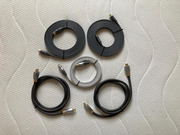 5x PHILIPS HDMI kabels - 3x High Speed 3m + 2x PXT1000 !, Audio, Tv en Foto, Audiokabels en Televisiekabels, Gebruikt, HDMI-kabel