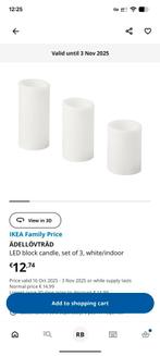 New IKEA electric candles Ädellövträd, Ophalen, Overige materialen, Wit, Nieuw