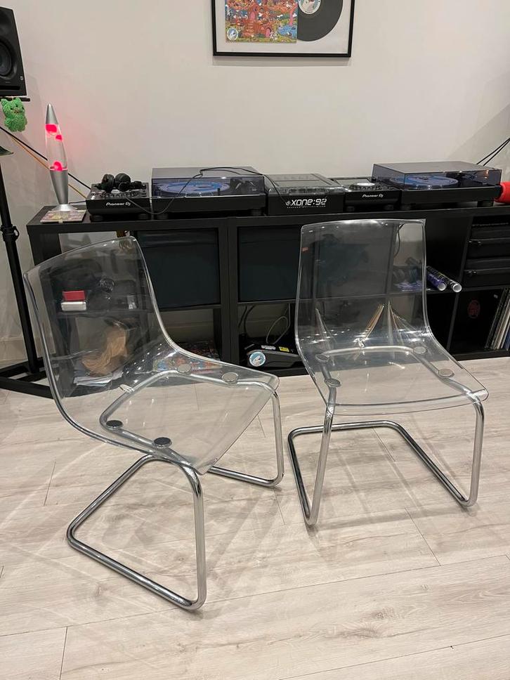 Ikea Tobias Stoel - Transparant Design, Antiek en Kunst, Antiek | Meubels | Stoelen en Banken, Ophalen of Verzenden