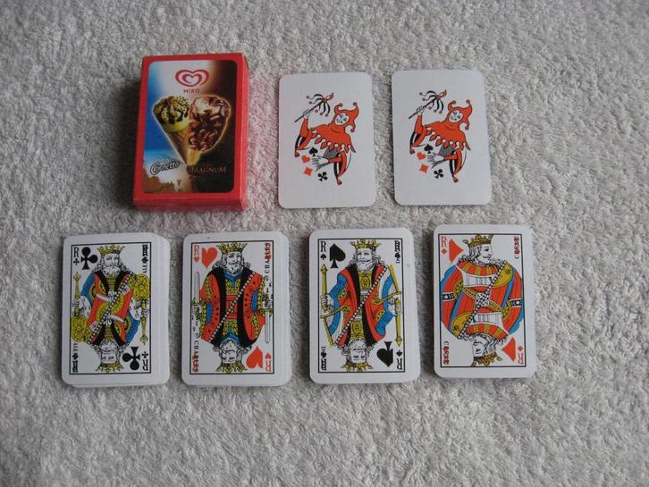 Mini kaartspel MIKO in nieuwstaat (Magnum & Cornetto), Verzamelen, Speelkaarten, Jokers en Kwartetten, Gebruikt, Kwartet(ten)