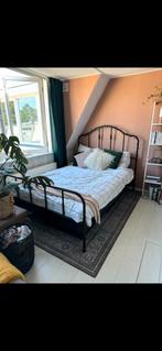 Sagstua IKEA bed - Zaterdag 6 december ophalen!, Ophalen, Gebruikt, Zwart, Tweepersoons