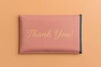 Verzendzakken roze met gouden Thank You! – 23,5 x 13 cm, Ophalen of Verzenden, Zo goed als nieuw