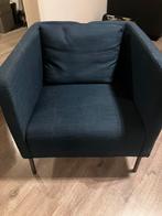 Blauwe fauteuil, Ophalen, Zo goed als nieuw, 75 tot 100 cm, 50 tot 75 cm