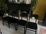 4 zwarte stoelen, IKEA Rönninge, nieuwprijs €90 per stuk, Huis en Inrichting, Stoelen, Ophalen, Zo goed als nieuw, Zwart, Vier