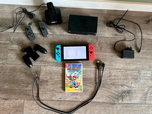 Nintendo Switch met 4 Joy-Cons + game + accessoires, Spelcomputers en Games, Spelcomputers | Nintendo Switch, Gebruikt, Switch Original