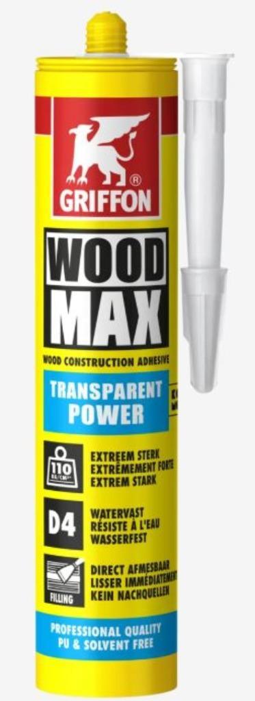 Griffon Wood Max Transparant Power - constructielijm transpa, Hobby en Vrije tijd, Knutselen, Nieuw, Ophalen of Verzenden