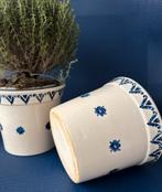 Handbeschilderde bloempotten, Ophalen, Rond, Zo goed als nieuw, Minder dan 25 cm
