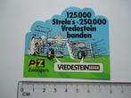 sticker PZ Zweegers traktor vredestein strela band tractor, Verzenden, Zo goed als nieuw, Bedrijf of Vereniging