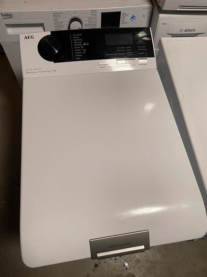 Aeg bovenlader uit 2024 - zgan - mis deze kans niet wytguod, Witgoed en Apparatuur, Wasmachines, Zo goed als nieuw, Bovenlader