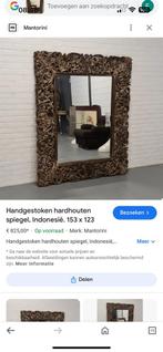 Rijkelijk uitgestoken spiegel Indonesie Bali nw € 825,-, Minder dan 100 cm, Minder dan 50 cm, Rechthoekig, Ophalen of Verzenden