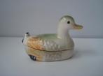 Vintage eend van keramiek, met deksel, Ophalen