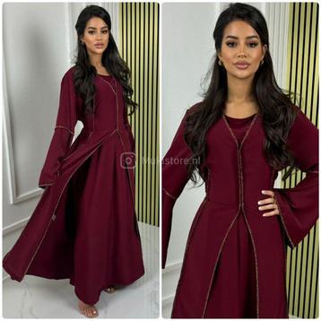 Set jurk one size gouden naad details abaya nieuw beschikbaar voor biedingen