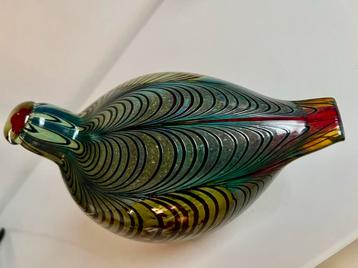Iittala Oiva Toikka Nuutajärvi Lichtgroene Fazant 1970 beschikbaar voor biedingen