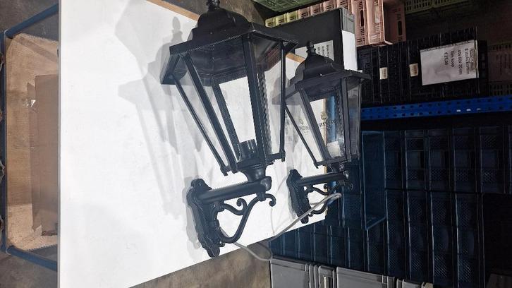 kroeglamp cafelamp gevellamp buitenlamp, Tuin en Terras, Buitenverlichting, Gebruikt, Wandlamp, Staal, Minder dan 50 watt, Netvoeding