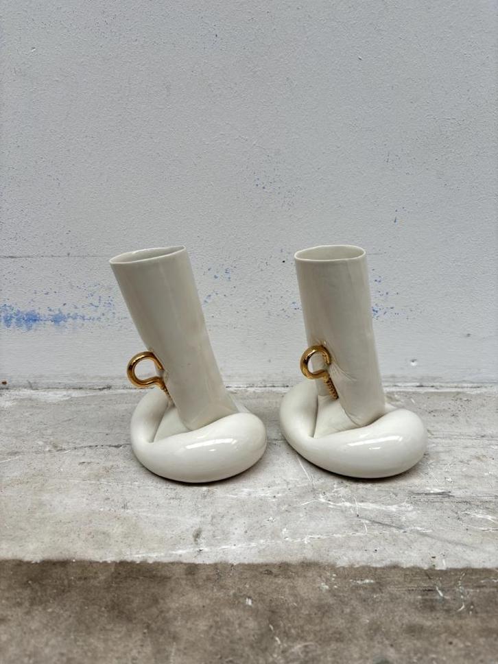 Handgemaakte porseleinen kopjes – Jassu Kaneko, Antiek en Kunst, Kunst | Designobjecten, Ophalen of Verzenden