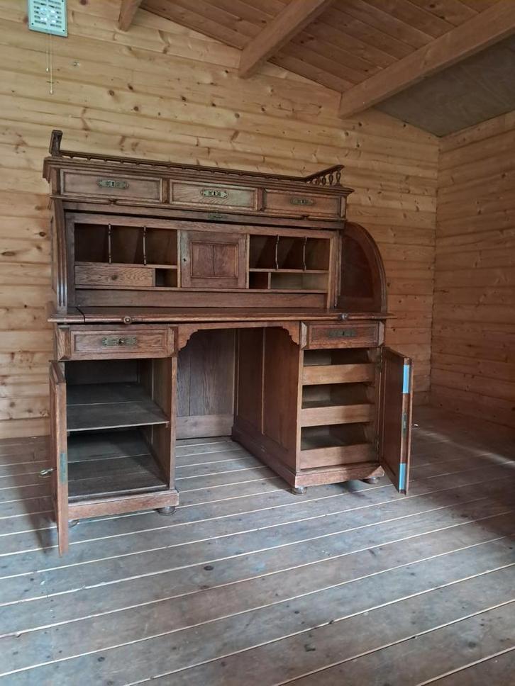 Antiek Eikenhouten Rolbureau, Antiek en Kunst, Antiek | Meubels | Kasten, Ophalen