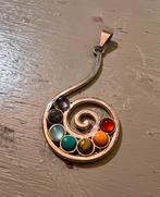 Reiki chakra holistisch edelstenen hanger kettinghanger boho, Overige materialen, Ophalen of Verzenden, Zo goed als nieuw, Zilver