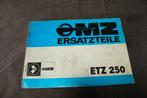 MZ ETZ250 1981 motorrad ersatzteil liste onderdleen boekje, Ophalen of Verzenden, Overige merken