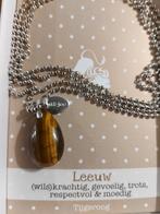 Tijgeroog hanger met ketting   Mi & Joe, Sieraden, Tassen en Uiterlijk, Kettingen, Ophalen of Verzenden, Zo goed als nieuw, Goud