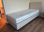 LANG BED (220 x 90cm) incl. achterwand (matras = meerprijs), Huis en Inrichting, Slaapkamer | Bedden, Ophalen, Overige materialen