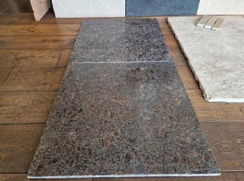 GRANIET TEGELS 60X60 CM 2 CM DIK BLACK COFFEE, Huis en Inrichting, Stoffering | Vloerbedekking, Nieuw, 75 m² of meer, Ophalen of Verzenden