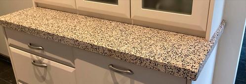 Twee terrazzo aanrechtbladen, Huis en Inrichting, Kasten | Schoenenkasten, Gebruikt, Ophalen
