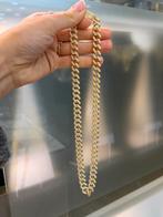 18KT Goud - 89.19 Gram - 20ct diamanten - CUBAN - Ketting, Sieraden, Tassen en Uiterlijk, Kettingen, Ophalen, Zo goed als nieuw