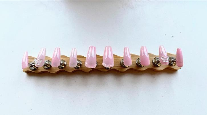 Nagelkunst Plankje + Stickers & Roze Nagels, Sieraden, Tassen en Uiterlijk, Uiterlijk | Lichaamsverzorging, Nieuw, Overige typen