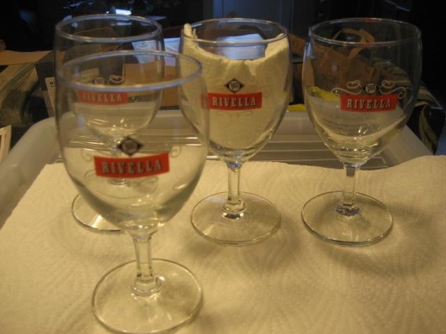 4 stuks oude rivella glazen, Verzamelen, Ophalen of Verzenden, Zo goed als nieuw, Gebruiksvoorwerp