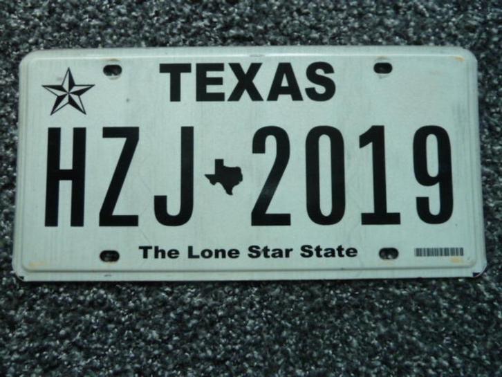 Kentekenplaat licenseplate Texas 3 USA, Verzamelen, Automerken, Motoren en Formule 1, Gebruikt, Auto's, Verzenden