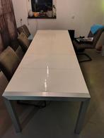 Gratis uitschuifbare eettafel., Huis en Inrichting, Tafels | Eettafels, Ophalen, Gebruikt, 200 cm of meer, 50 tot 100 cm