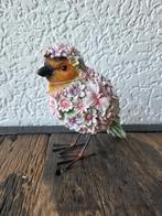 Clayre & Eef vogel met bloemen – vrolijke decoratie, Ophalen of Verzenden, Zo goed als nieuw, Dier
