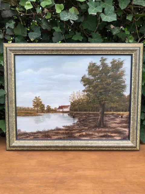 Prachtig Klassiek Landschap Schilderij  , Antiek en Kunst, Kunst | Schilderijen | Klassiek, Ophalen of Verzenden