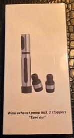Wijn Vacuüm Pomp met 2 Stoppers - Nieuw!, Ophalen of Verzenden, Nieuw