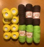 15x Vintage Breikatoen oa Durable groen bruin geel