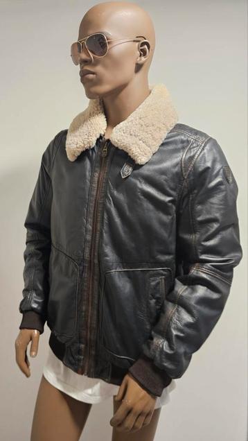 PME Legend schapen leren jas met een vintage look (XL) beschikbaar voor biedingen