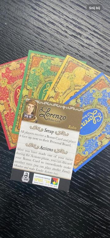 Lorenzo il Magnifico: Bonus Card uitbreding beschikbaar voor biedingen